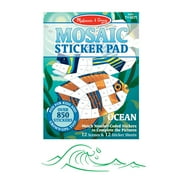 Melissa & Doug Mosaic Sticker Pad Ocean Animals (12 Color Scenes to Complete with 850+ Stickers) - FSC Certified