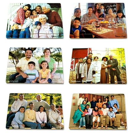 Melissa & Doug Multi-Cultural Family Puzzle Set