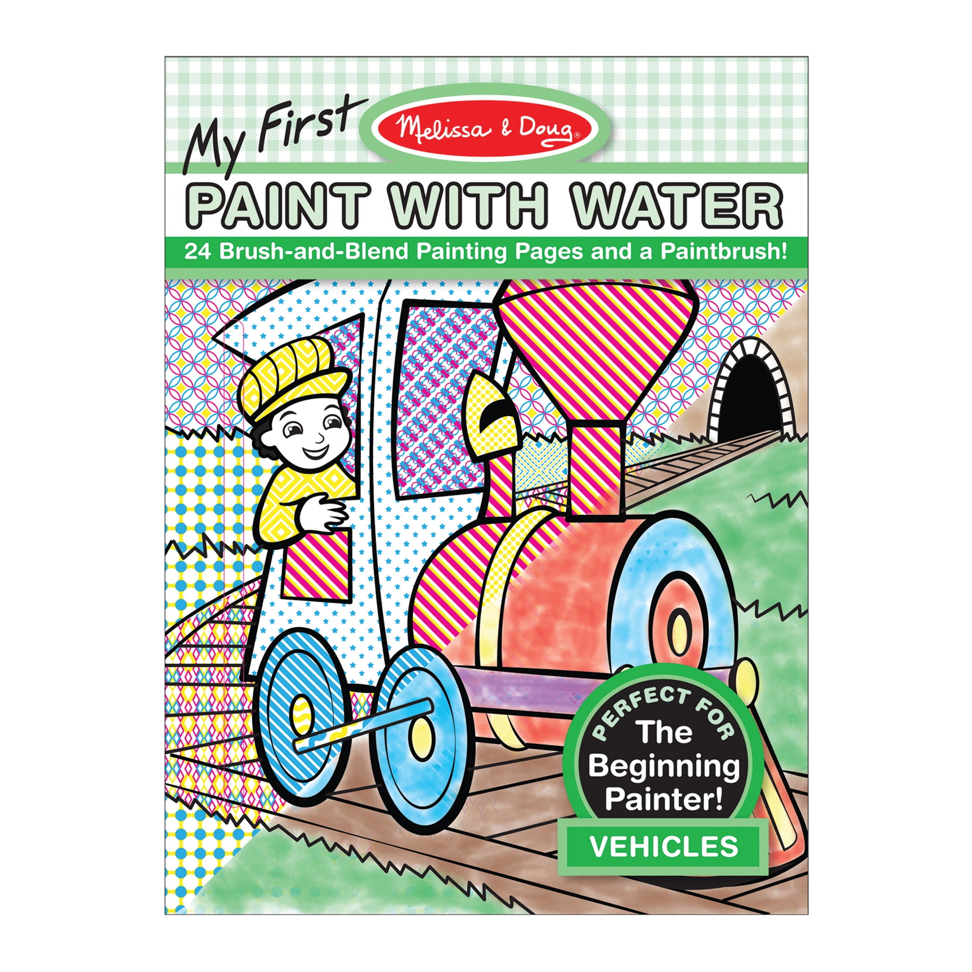 Melissa & Doug My First Paint With Water Coloring Book - Vehicles (24  Painting Pages) - FSC-Certified Materials