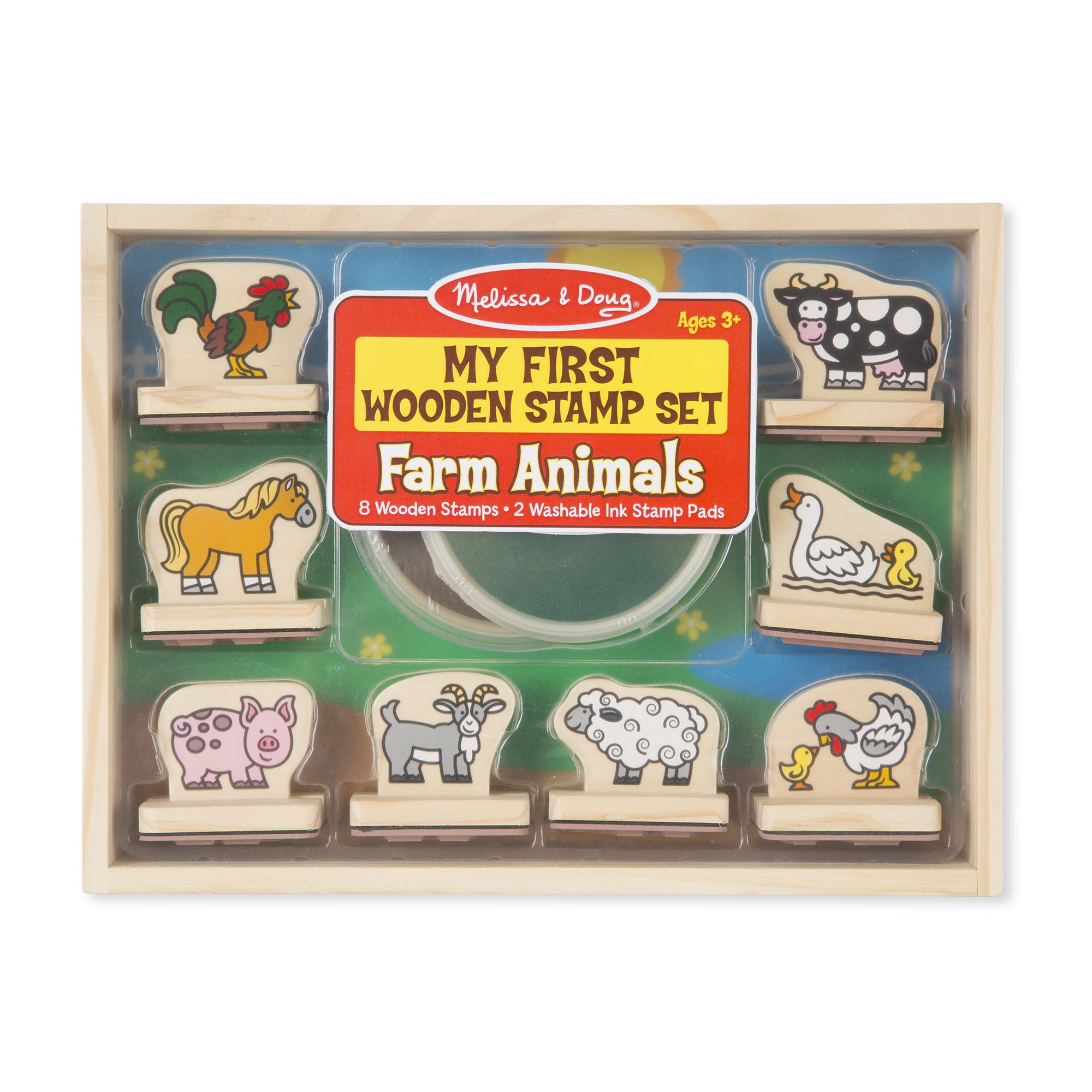 Melissa & Doug Stamp-a-Scene Wooden Stamp Set: Farm - 20