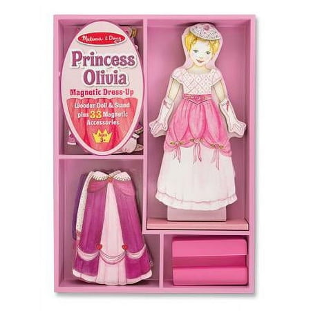 Melissa & Doug My Horse Clover Wooden Doll and Stand with Magnetic Dress-Up Accessories, 60-Piece