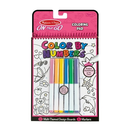 Melissa & Doug On the Go Color by Numbers Kids' Design Board - Unicorns, Ballet, Kittens, and More