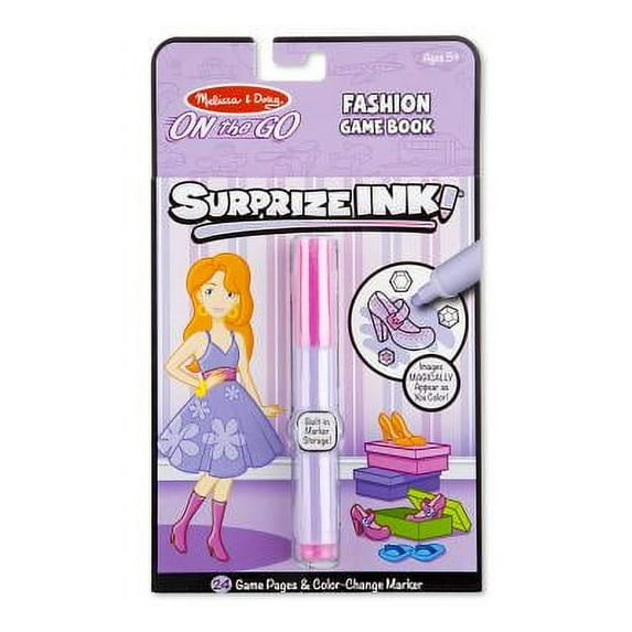 Melissa & Doug On the Go Surprize Ink! Fashion Drawing Pen Activity Book