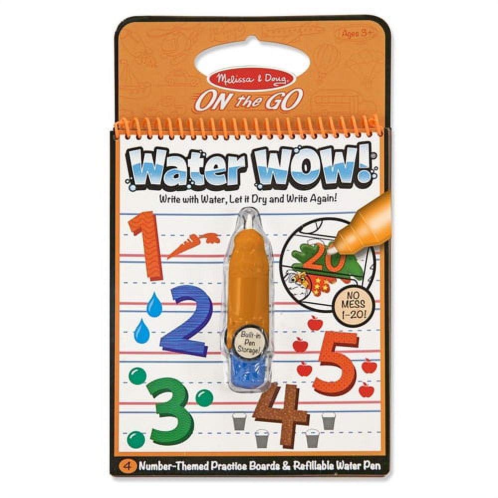 Melissa & Doug On the Go Water Wow! Reusable Water-Reveal Activity Pad - Numbers - FSC-Certified Materials - image 1 of 3