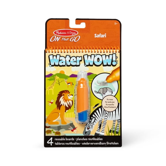 Melissa & Doug On the Go Water Wow! Reusable Water-Reveal Activity Pad - Safari - FSC Certified