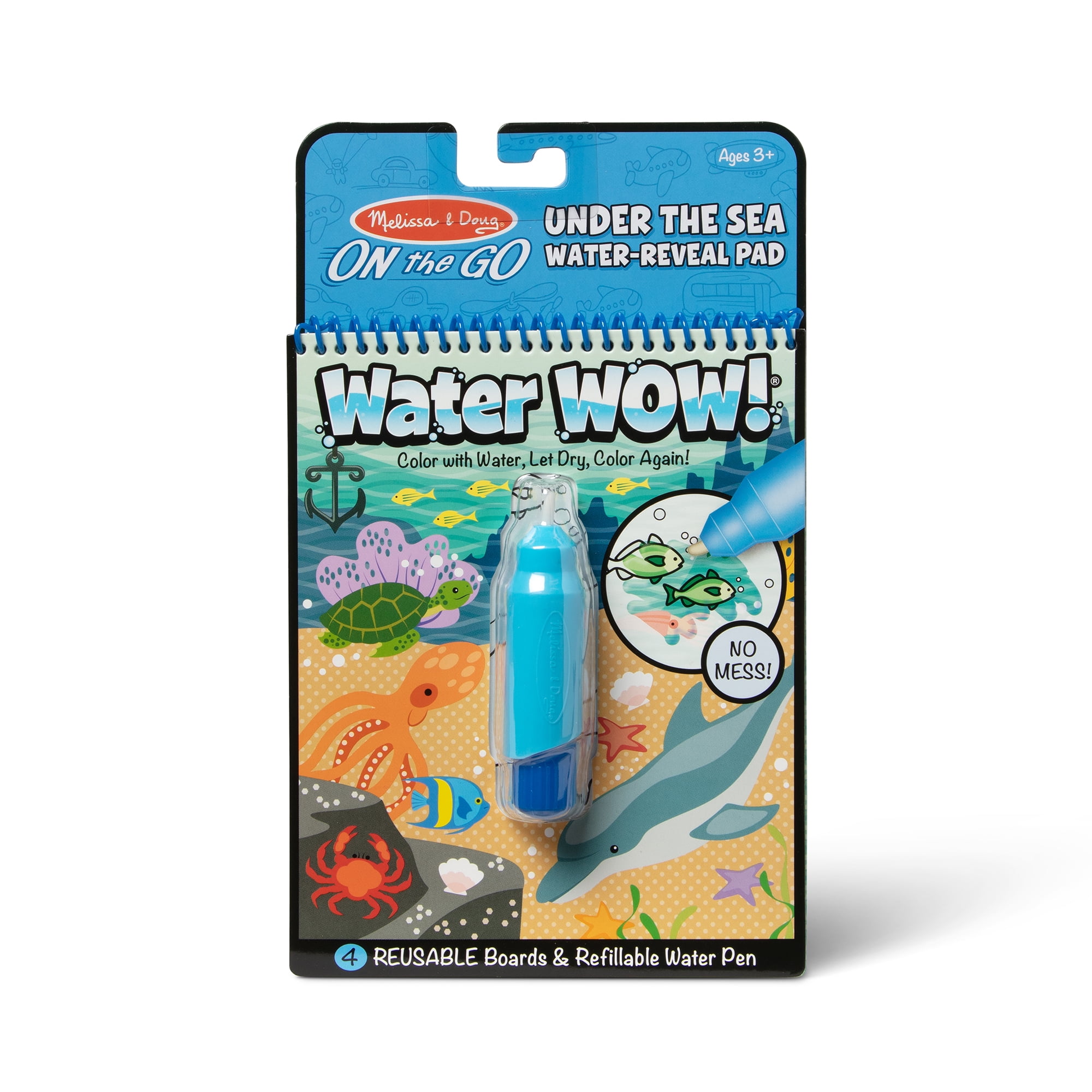 Melissa & Doug On the Go Water Wow! Reusable Water-Reveal Activity Pad - Under the Sea - FSC Certified