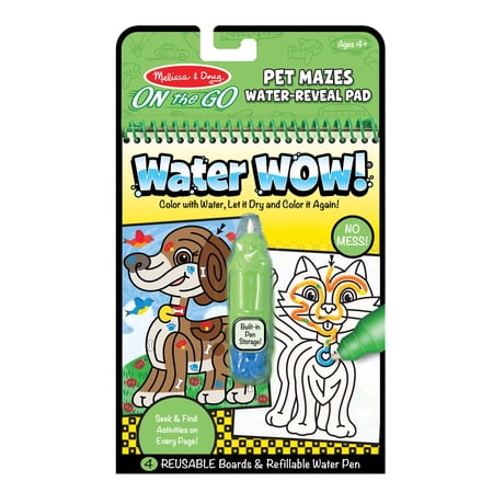 Melissa & Doug On the Go Water Wow! Water-Reveal Activity Pad - Pet Mazes