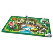 Melissa & Doug Paw Patrol Skid- Proof Backing Baby Mat for General Use with 21 Wooden Play Figures, Vehicles, and Building Pieces Multicolor 22 Pack