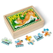 Melissa & Doug Pets 4-in-1 Wooden Jigsaw Puzzles in a Storage Box 48 pcs - FSC Certified