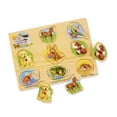 thumbnail image 1 of Melissa & Doug Pets Sound Puzzle - Wooden Peg Puzzle With Sound Effects (8 pcs), 1 of 4