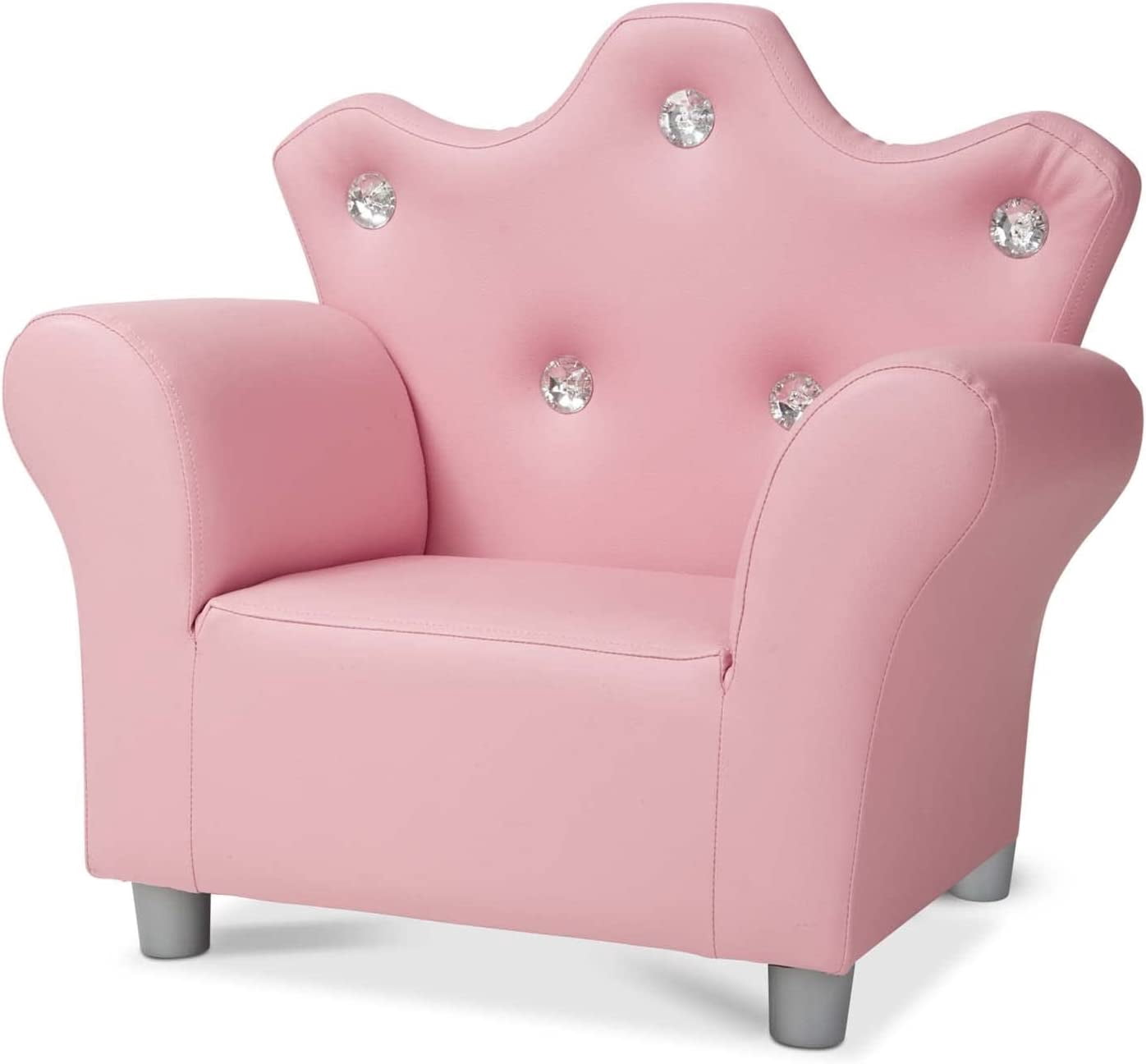 Melissa & Doug Pink Faux Leather Child’s Crown-Back Armchair (Kid’s ...