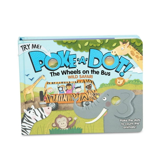 Melissa & Doug Poke a Dot Children's Book with Hardcover, 1.9 x 10.1 x 7.65'', 20 Pages