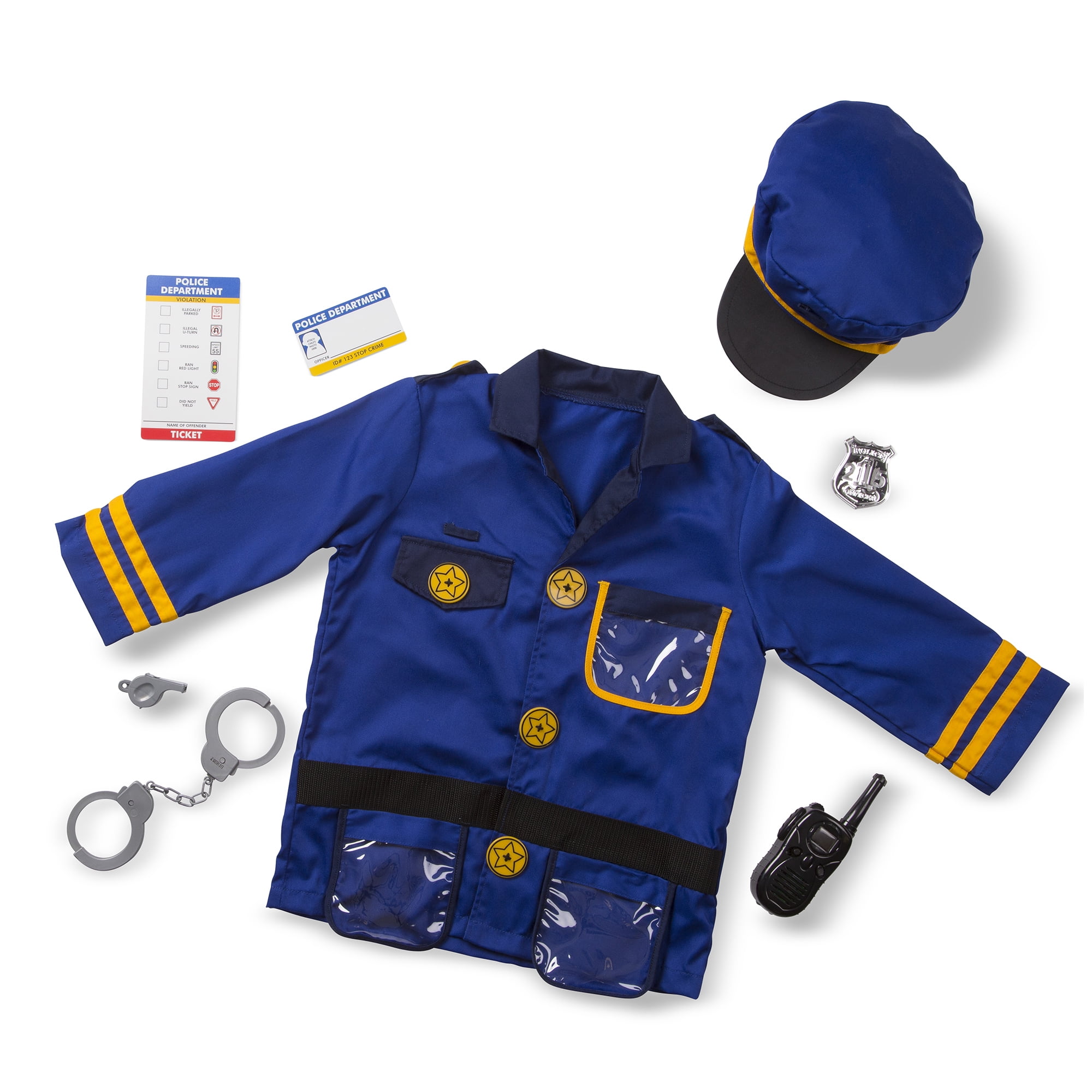 Children's Melissa & Doug Police Officer Role Play Costume Set, Kids Unisex, Size: One Size (Fits Ages 3-6), Police Officer