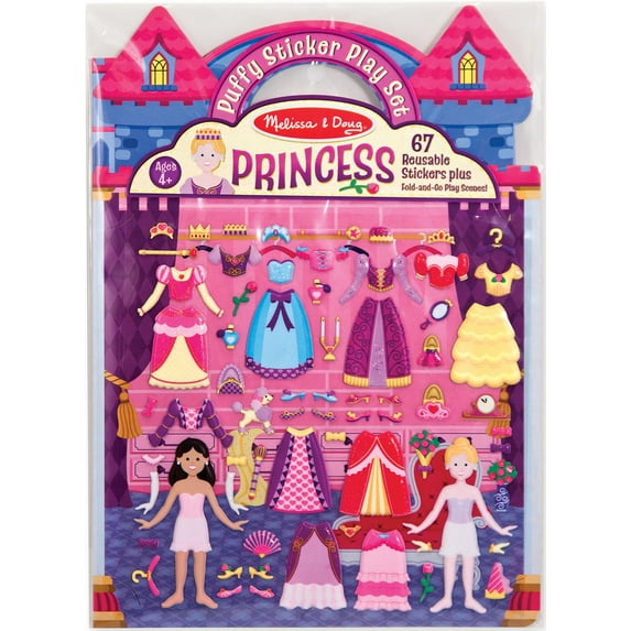 Melissa & Doug Puffy Sticker Play Set-Princess 67 Stickers