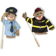 Melissa & Doug Puppet Bundle - Police Officer and Firefighter