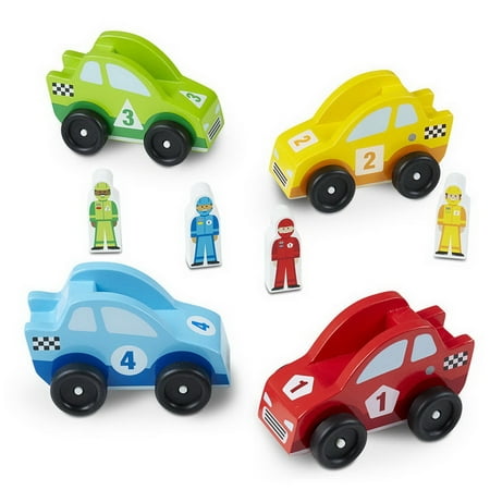 Melissa & Doug Race Car Wooden Vehicle Set