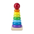 thumbnail interactive-video image 1 of Melissa & Doug Rainbow Stacker Wooden Ring Educational Toy, 18+ months, 1 of 11