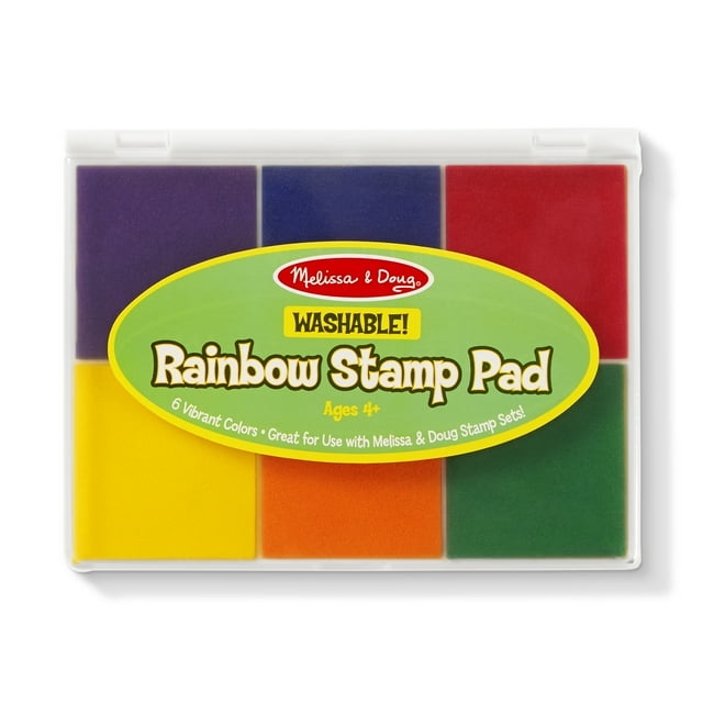 Melissa & Doug Rainbow Stamp Pad 6 Washable Inks