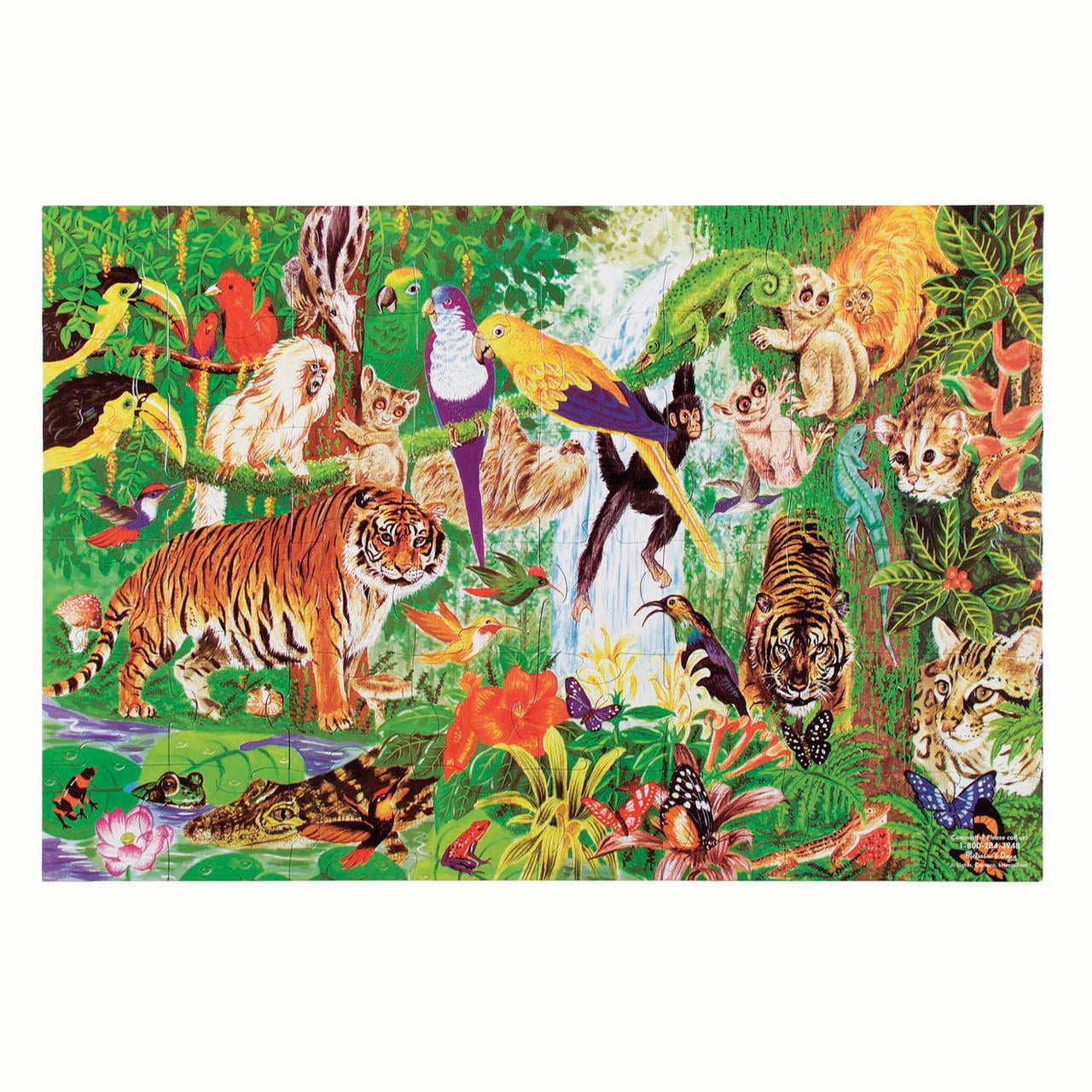 Melissa & Doug Rainforest Floor Puzzle (48 pcs, 2 x 3 feet) - FSC Certified