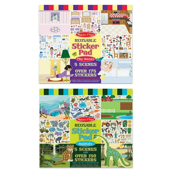 Melissa & Doug Reusable Sticker Pad Bundle, Pre-K To Kindergarten