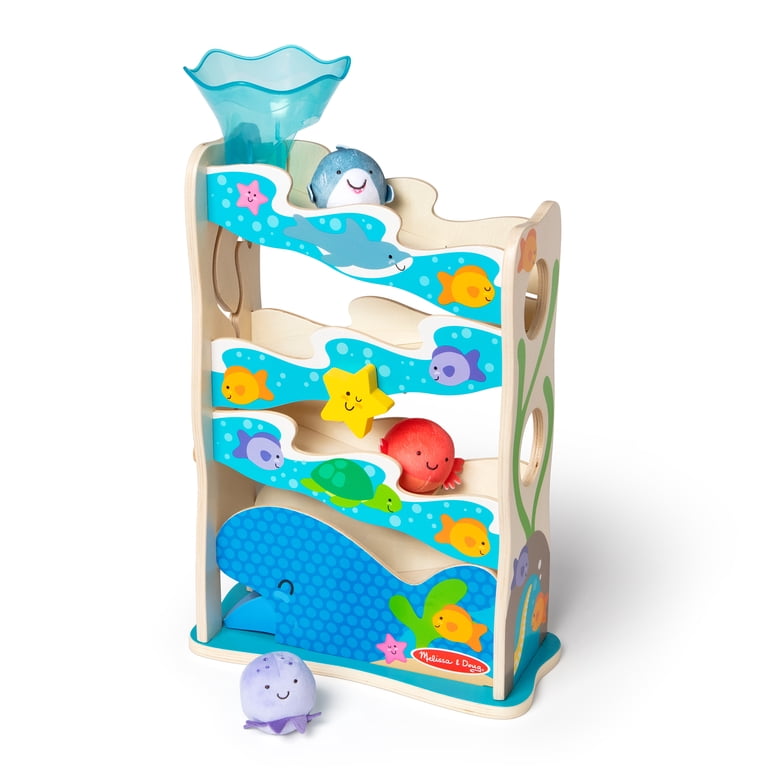 Free Shipping! Melissa & Doug Wooden Ocean Slide with Rollables
