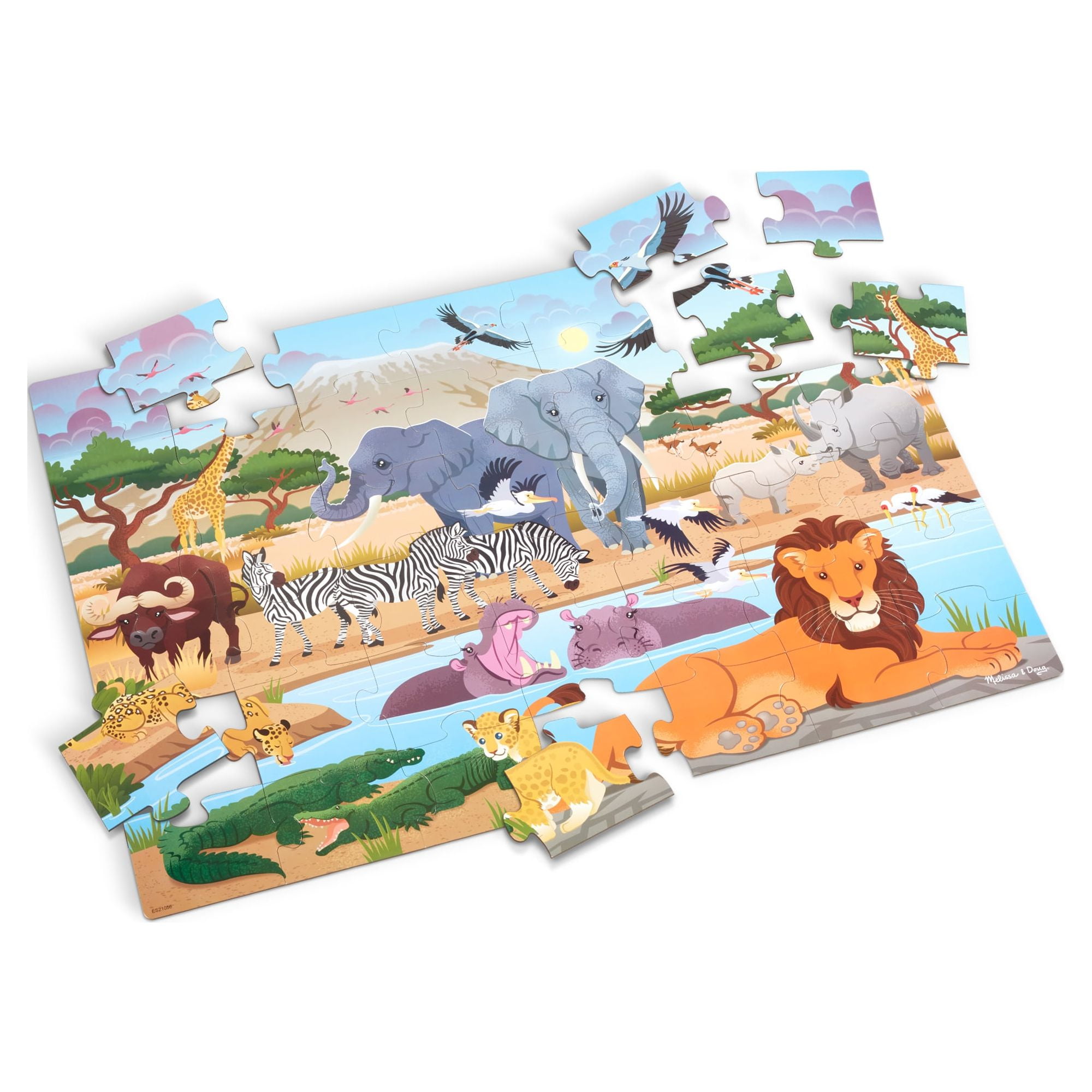 Melissa & Doug Safari-Puzzle Aus Holz – 7 Teile Mit Griffen, Für Kinder 2–4 Jahre