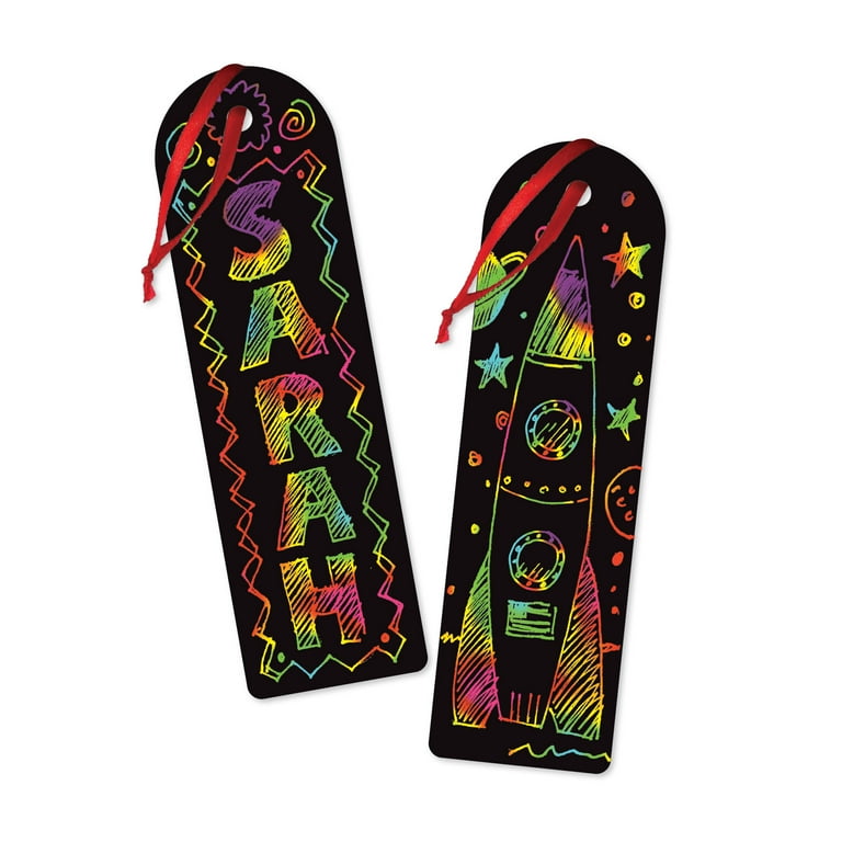 Melissa & Doug Scratch Art Bookmark Party Pack Activity Kit - 12