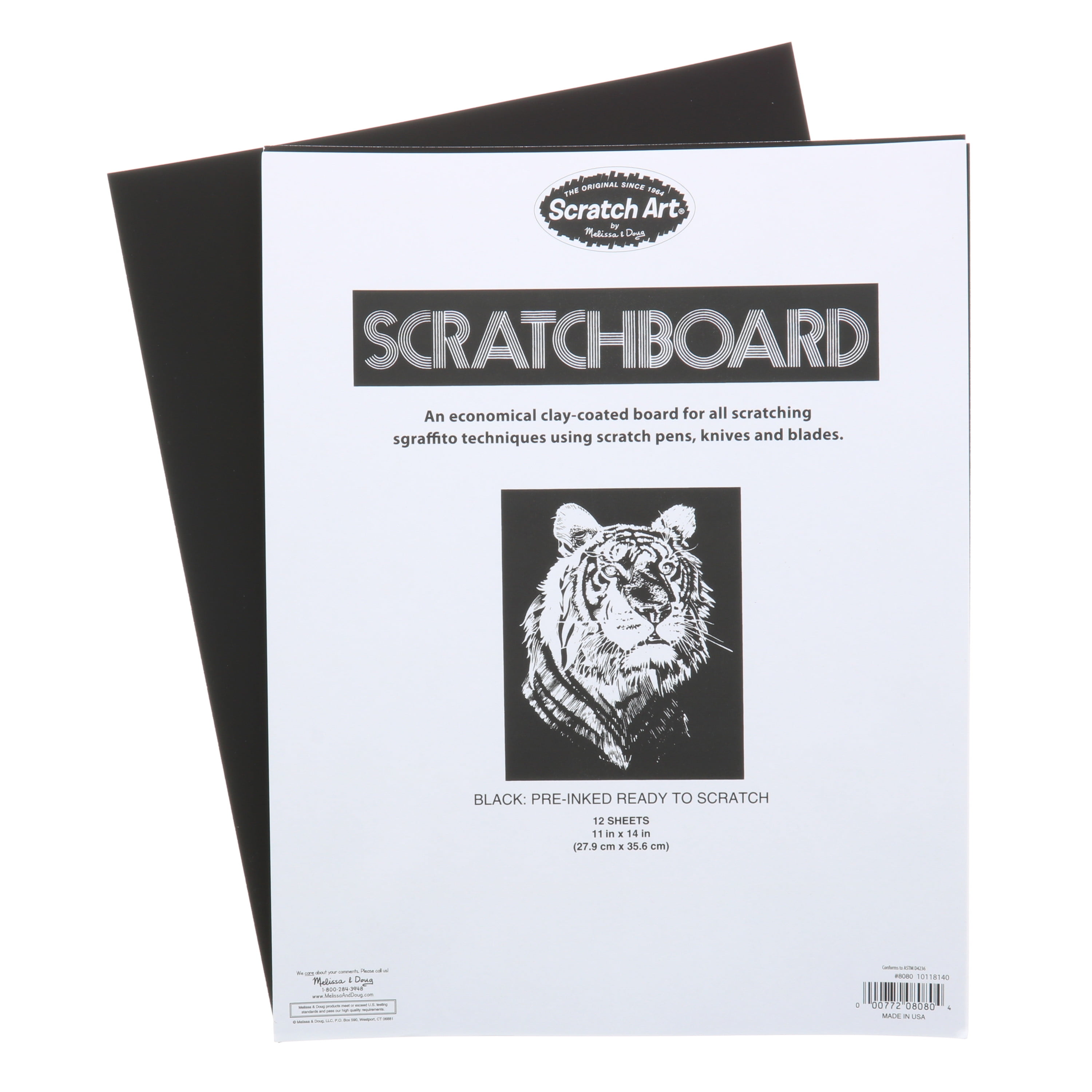 Melissa & Doug Scratchboard - Scratch-Brite Silver (50 Boards)