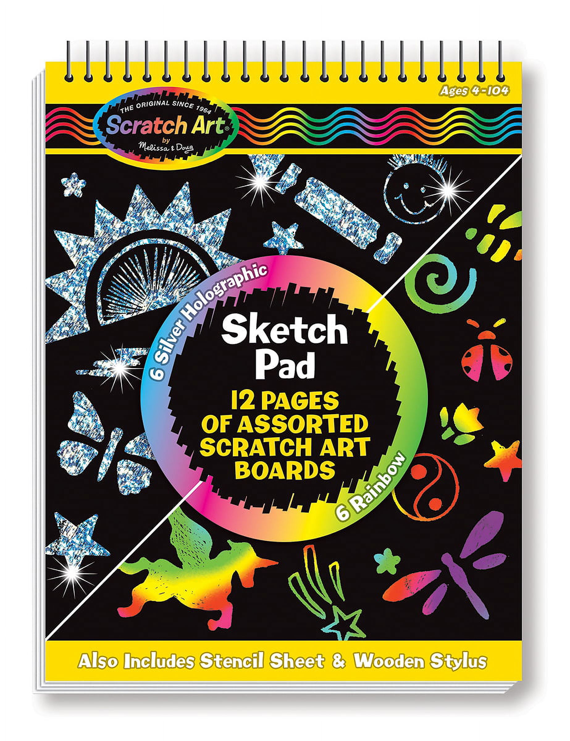 Kids Personalised Sketch Pad Childrens Sketch Pad Rainbow 