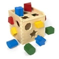 thumbnail image 1 of Melissa & Doug Shape Sorting Cube - Classic Wooden Toy With 12 Shapes, 1 of 10
