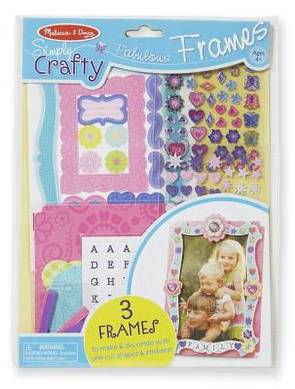 Melissa & Doug Simply Crafty Fabulous Frames Craft Kit (Makes 3 Picture