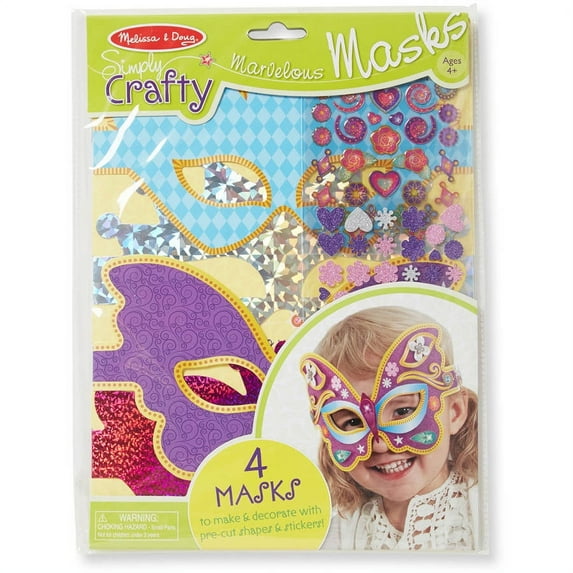 Melissa & Doug Simply Crafty Marvelous Masks Activity Kit (Makes 4 Masks)