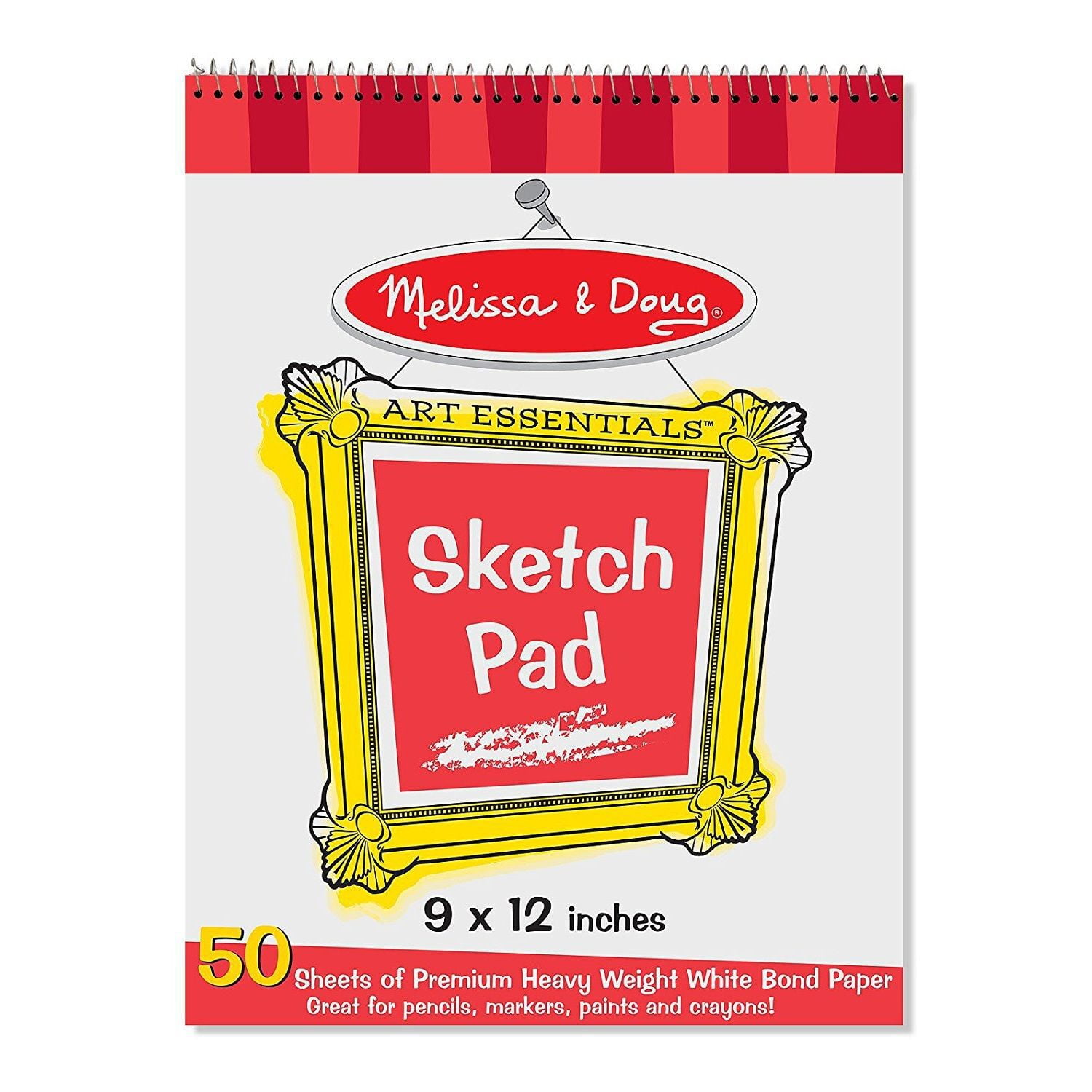 Melissa & Doug Drawing Paper Pad (9 x 12 inches) - 50 Sheets, 3-Pack -  Coloring Art Pads For Kids, Toddler Sketch Pads For Ages 3+