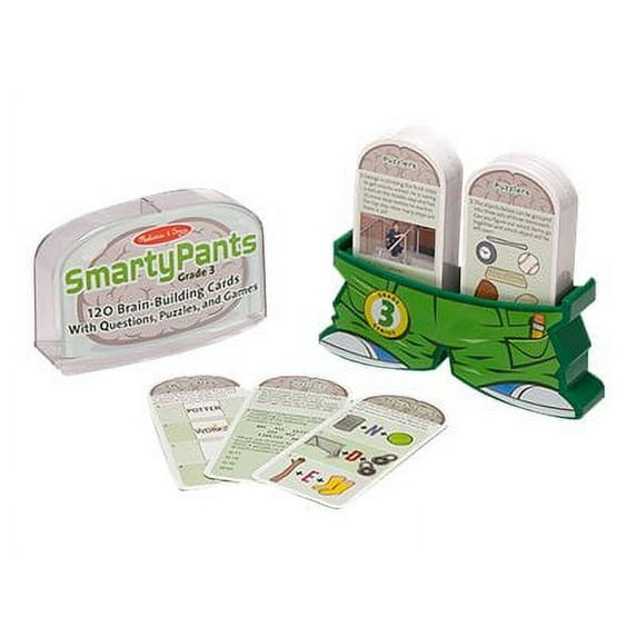 Melissa & Doug Smarty Pants 3rd Grade Card Set - 120 Educational, Brain-Building Questions, Puzzles, and Games