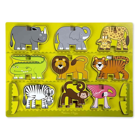 Stacking Wooden Chunky Puzzle - Zoo Animals
