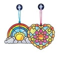 thumbnail image 1 of Melissa & Doug Stained Glass Made Easy Activity Kit: Heart and Rainbow - 80+ Stickers, 1 of 8