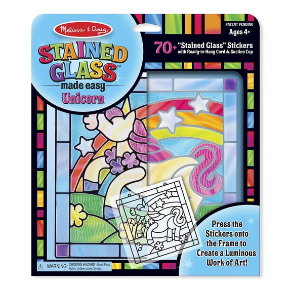 Melissa & Doug Stained Glass Made Easy Craft Kit - Unicorn