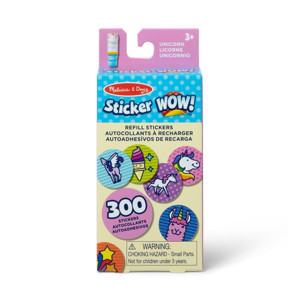 Melissa & Doug Sticker WOW!™ 300 Unicorn Refill Stickers for Sticker Stamper Toy Collectibles