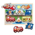 thumbnail image 1 of Melissa & Doug Sturdy Jumbo Knob Wooden Puzzle Vehicles, 8 Piece, 1 of 10