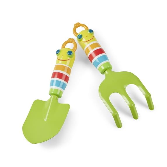 Melissa & Doug Sunny Patch Giddy Buggy Cultivator and Trowel Set, 2-Piece Children’s Metal Gardening Tools