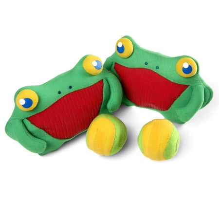 Melissa & Doug Sunny Patch Skippy Frog Toss and Grip Action Game - 2 Mitts, 2 Soft Balls