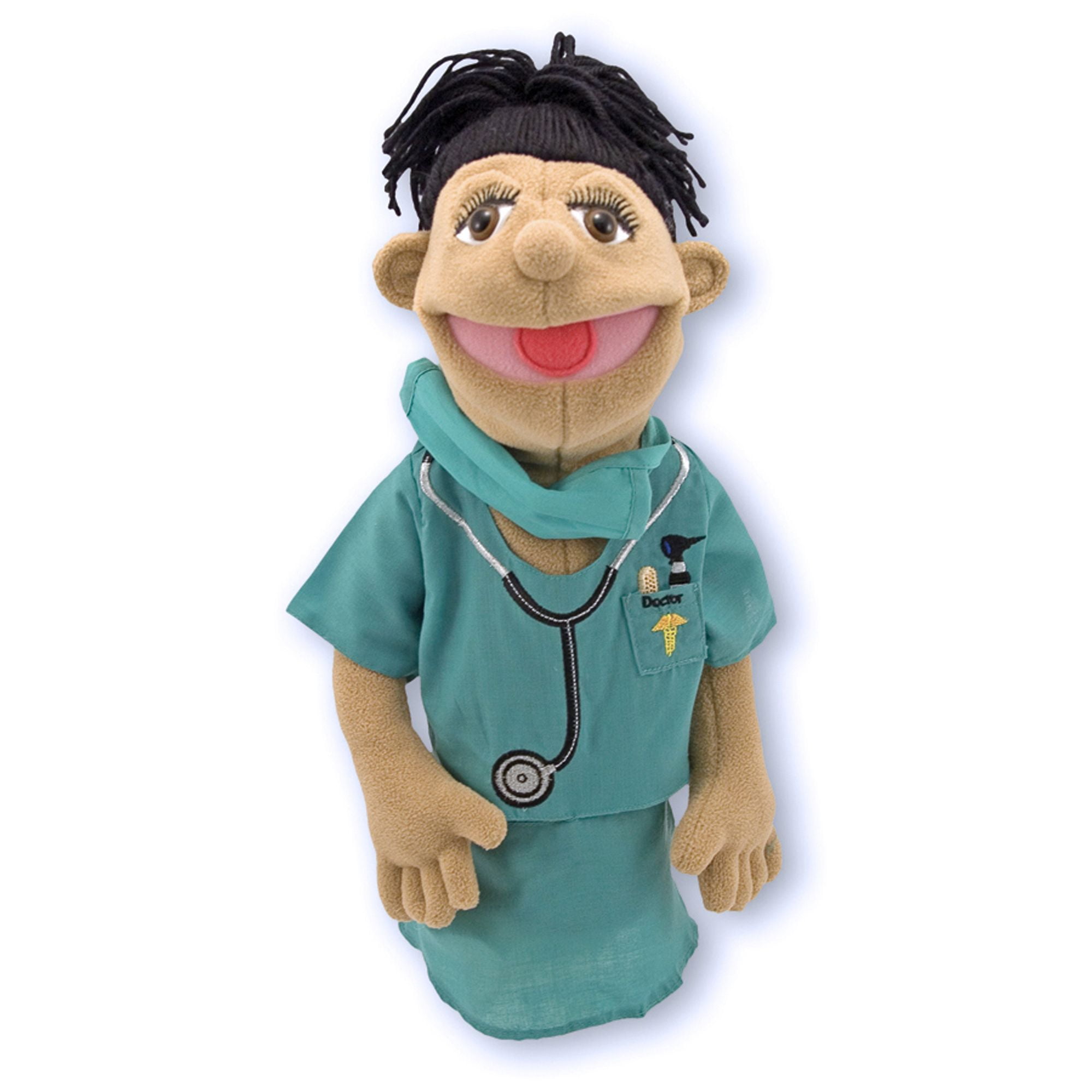 Melissa & Doug Surgeon Puppet With Doctor Scrubs and Detachable Wooden ...