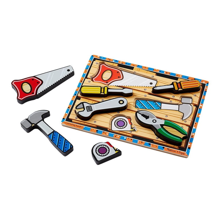 Melissa & Doug Tools Wooden Chunky Puzzle (7 pcs) - Walmart.com