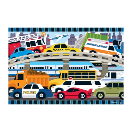 Melissa & Doug Traffic Jam Jumbo Jigsaw Floor Puzzle (24 pcs, 2 x 3 feet long)
