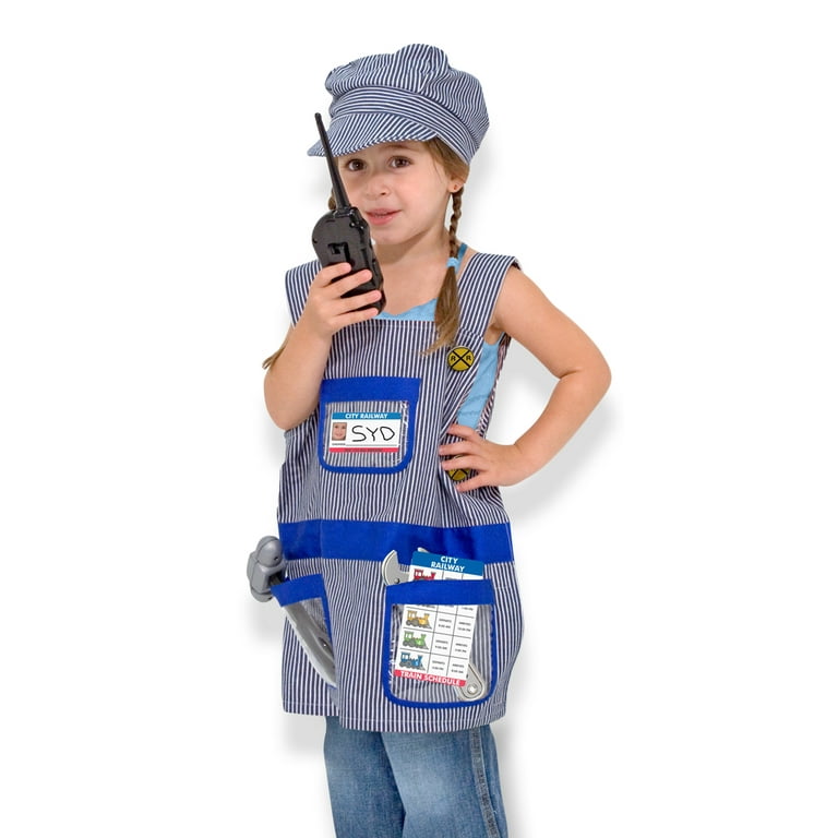 Melissa & Doug Construction Worker Role Play Costume Dress-Up Set (6 pcs)