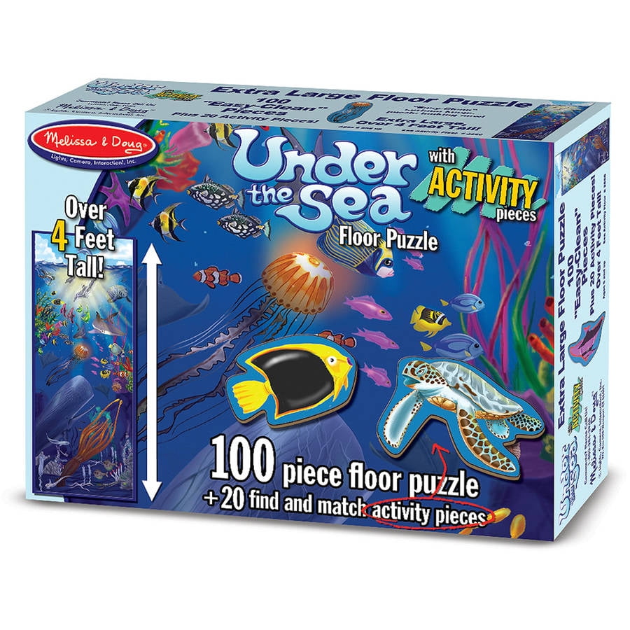 Melissa & Doug Under the Sea Jumbo Jigsaw Floor Puzzle and Matching
