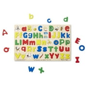 Melissa & Doug Upper & Lower Case Alphabet Letters Wooden Puzzle 52 pcs