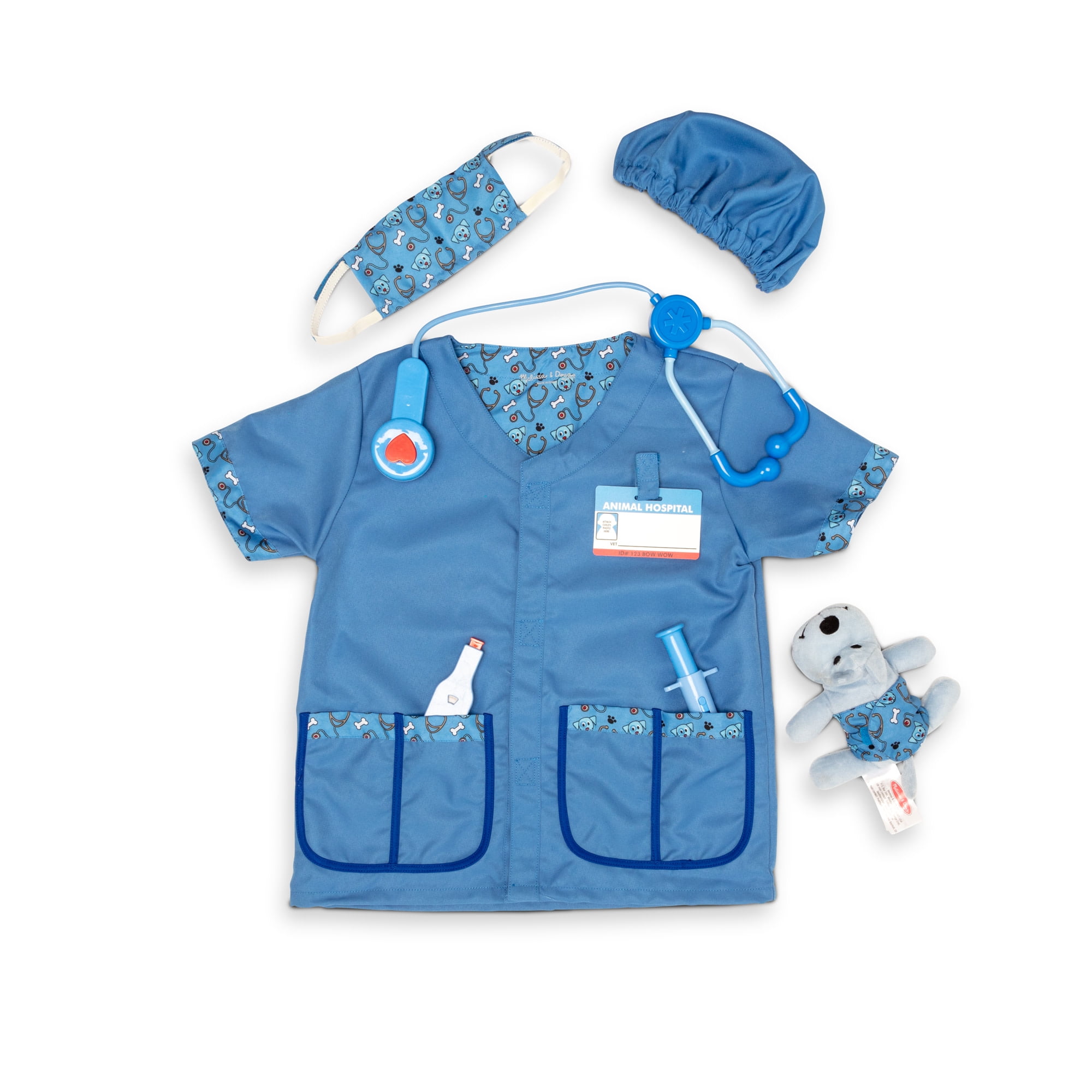 Melissa & Doug Veterinarian Role Play Costume Dress-Up Set - 9 Pieces