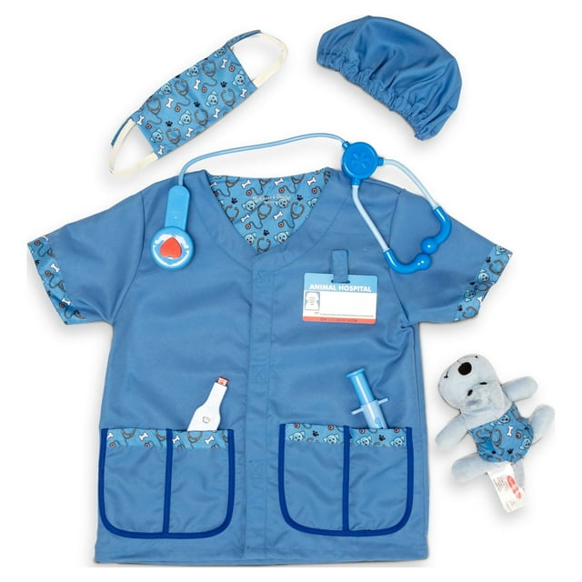 Melissa & Doug Veterinarian Role Play Costume DressUp Set (9 pcs
