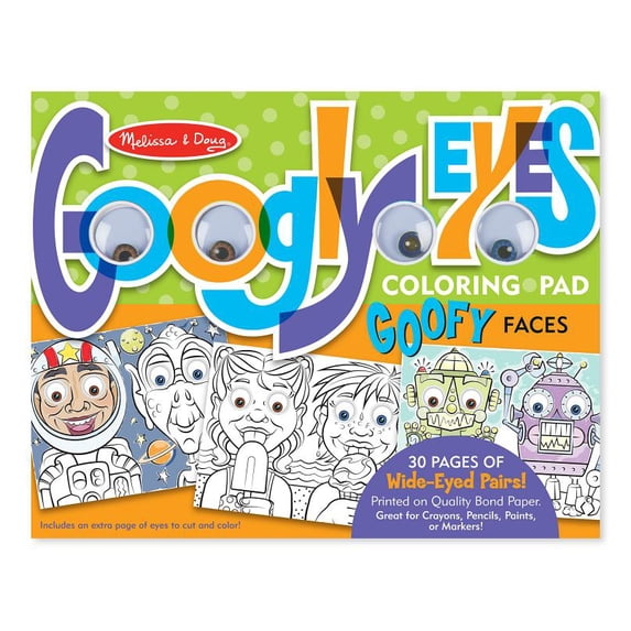 Melissa & Doug Wacky Faces - Googly Eyes Coloring Pad Toy